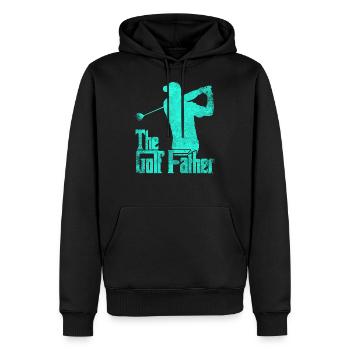 Golf golf père joueur de golf - Sweat à capuche Premium bio Homme - noir - Devant - Nico (187cm)