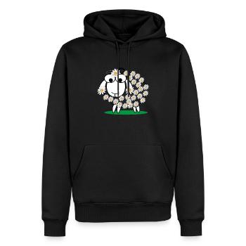 Schaf und schlafshirt Wolle Geschenk Lamm Tier - Männer Premium Bio Hoodie - Schwarz - Vorne - Nico (187cm)