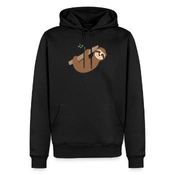 Lustiges Faultier Müdes Faultier Faultier Modus - Männer Premium Bio Hoodie - Schwarz - Vorne - Nico (187cm)