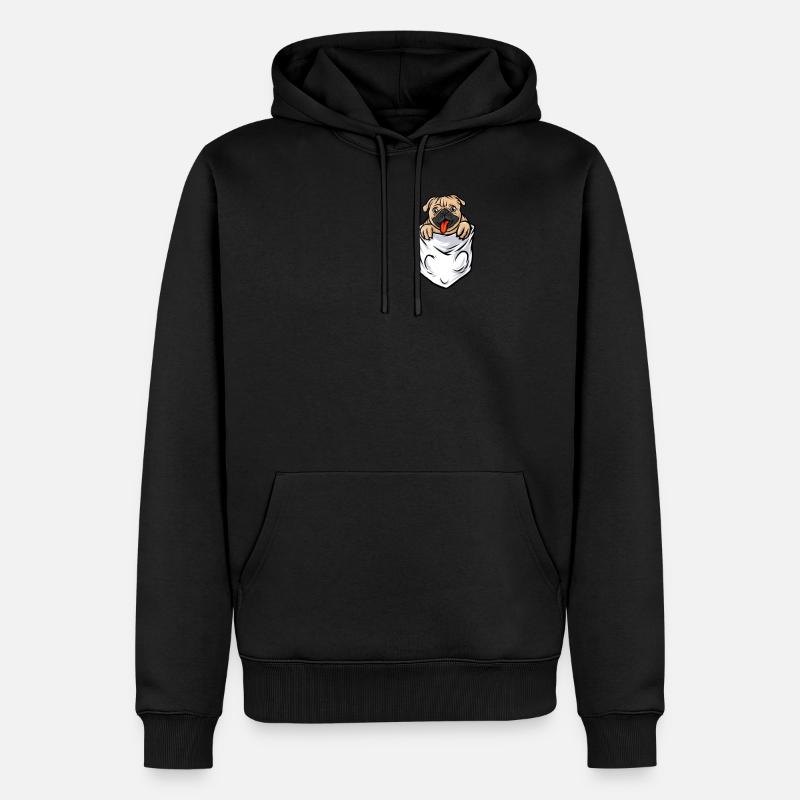 Carlin carlin dans la poche - Sweat à capuche Premium bio Homme - noir