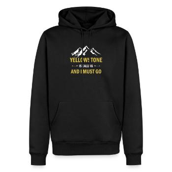 Yellowstone appelle: je dois aller au parc national - Sweat à capuche Premium bio Homme - noir - Devant - Nico (187cm)