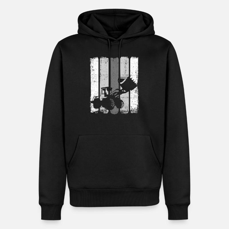 Excavatrice - Sweat à capuche Premium bio Homme - noir