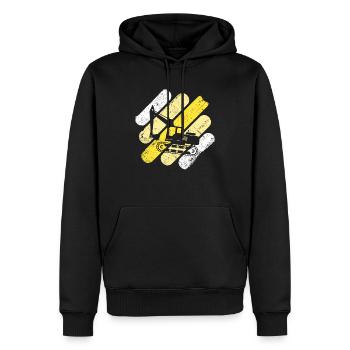 Bagger - Männer Premium Bio Hoodie - Schwarz - Vorne - Nico (187cm)