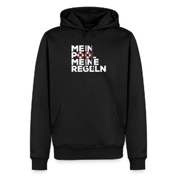 Bademeister Pool Schwimmbad Regeln Geschenk - Männer Premium Bio Hoodie - Schwarz - Vorne - Nico (187cm)
