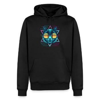 Techno Rave EDM Electronic Dubstep D&B - Männer Premium Bio Hoodie - Schwarz - Vorne - Nico (187cm)