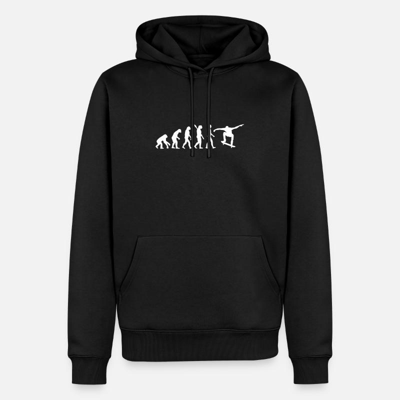 Skate Evolution Skater Evo Skateboard - Männer Premium Bio Hoodie - Schwarz