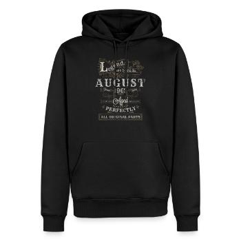 Legends are Born In August 1965 Vintage Geburtstag - Männer Premium Bio Hoodie - Schwarz - Vorne - Nico (187cm)