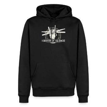 Lustiger Schlagzeugerentwurf | Musiker Geschenk Percussion - Männer Premium Bio Hoodie - Schwarz - Vorne - Nico (187cm)