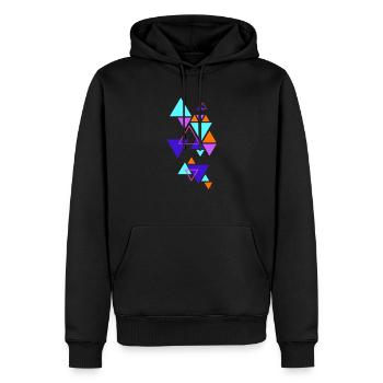 Neo Triangle - Männer Premium Bio Hoodie - Schwarz - Vorne - Nico (187cm)