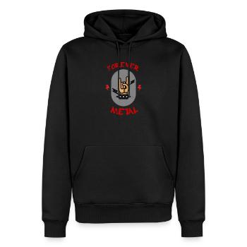 Forever Metal - Männer Premium Bio Hoodie - Schwarz - Vorne - Nico (187cm)