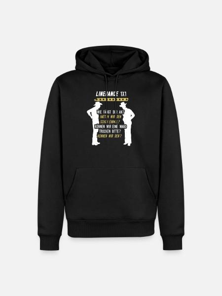 Linedance 1 mal 1 Lustiges Tanz Motiv - Männer Premium Bio Hoodie - Schwarz