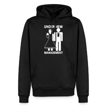 EVJF - Sweat à capuche Premium bio Homme - noir - Devant - Nico (187cm)