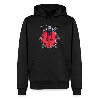 Coccinelle - Sweat à capuche Premium bio Homme - noir - Devant - Nico (187cm)