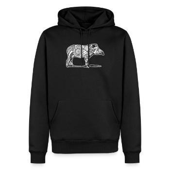 Tapir Tapir Blumenmuster - Männer Premium Bio Hoodie - Schwarz - Vorne - Nico (187cm)