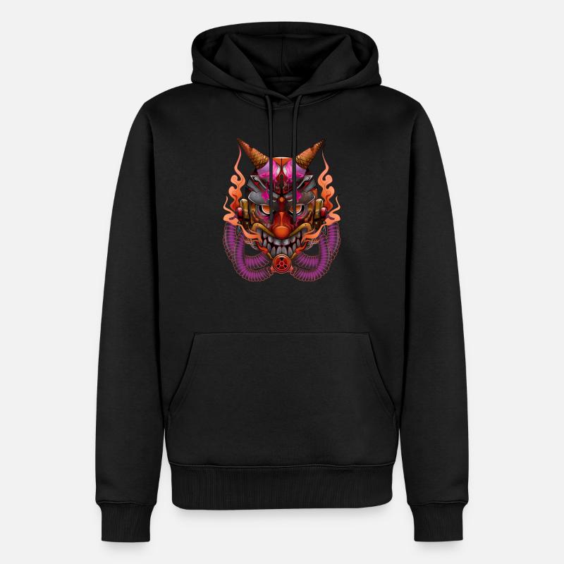 Masque de glace samouraï homme - Sweat à capuche Premium bio Homme - noir