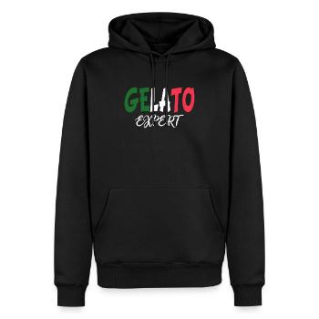 Ice Experte Italien Flagge - Männer Premium Bio Hoodie - Schwarz - Vorne - Nico (187cm)