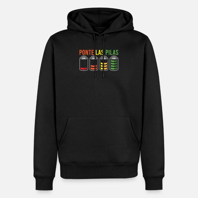 HUMOUR ESPAGNOL: Ponte Las Pilas - Sweat à capuche Premium bio Homme - noir
