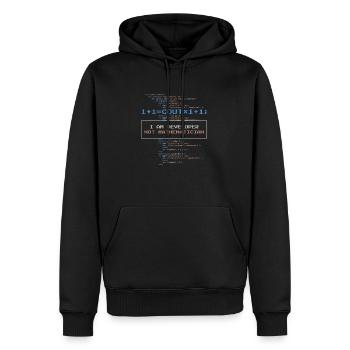 Funny developer saying no math ace - Men’s Premium Organic Hoodie - black - Front - Nico (187cm)