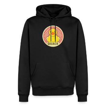 Vintage Gummiente Quacksalber - Männer Premium Bio Hoodie - Schwarz - Vorne - Nico (187cm)