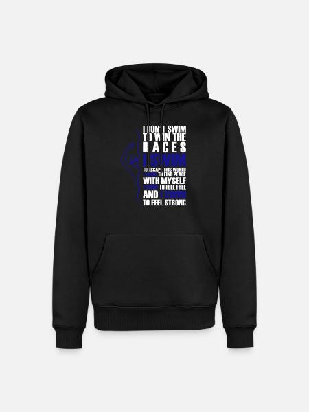 Lustiges Geschenk für Schwimmer - Männer Premium Bio Hoodie - Schwarz