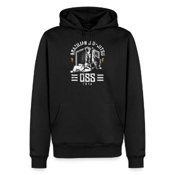 Leglock Brazilian Jiu Jitsu BJJ Idée de conception de cadeau - Sweat à capuche Premium bio Homme - noir - Devant - Nico (187cm)