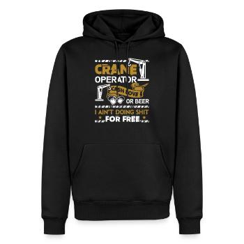 Crane Operator Crane Operator Cash Love - Men’s Premium Organic Hoodie - black - Front - Nico (187cm)