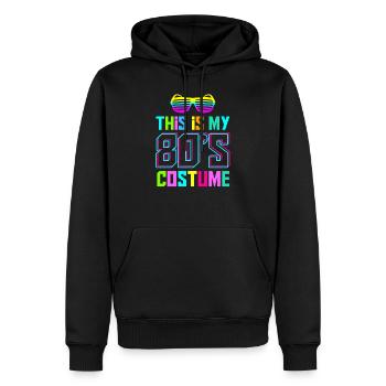 This is My 80s Costume Fancy eighties dress Party - Men’s Premium Organic Hoodie - black - Front - Nico (187cm)