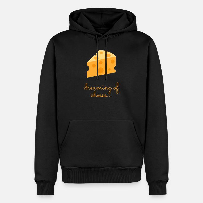 Amateur de fromage - Rêver de fromage - Sweat à capuche Premium bio Homme - noir