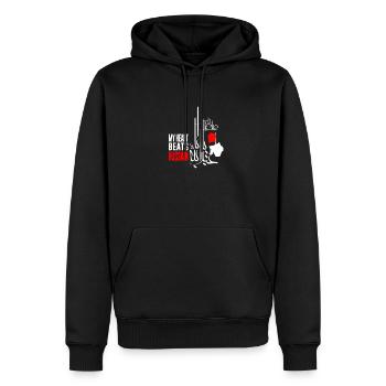 Shia Muharram Imam Hussain Ashura - Sweat à capuche Premium bio Homme - noir - Devant - Nico (187cm)