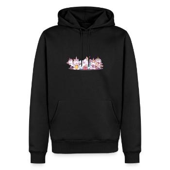 Eating unicorns - Men’s Premium Organic Hoodie - black - Front - Nico (187cm)