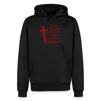 I'm A Christian - Gott Jesus Geschenk - Männer Premium Bio Hoodie - Schwarz - Vorne - Nico (187cm)
