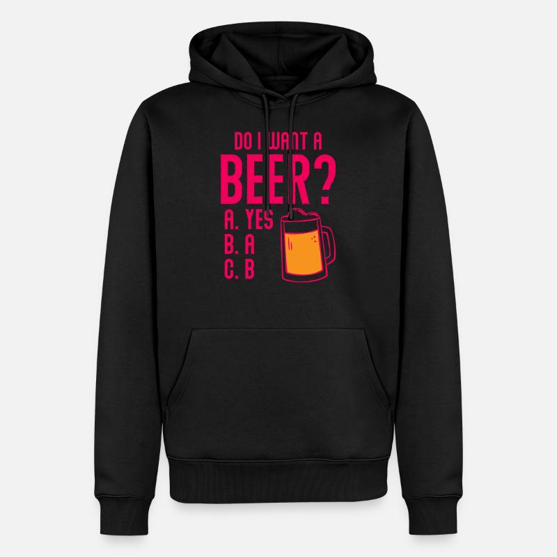 Bier Craft Bier - Männer Premium Bio Hoodie - Schwarz