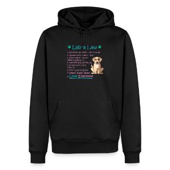 Labra-Law Lustige Labrador, Labrador Geschenkidee für L. - Männer Premium Bio Hoodie - Schwarz - Vorne - Nico (187cm)