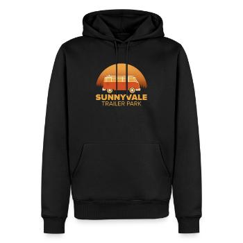 Funny design Trailer Park Sunnyvale Lovers design - Men’s Premium Organic Hoodie - black - Front - Nico (187cm)