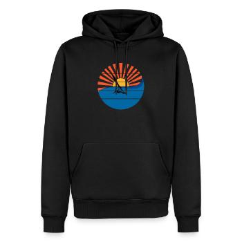 Windsurfer Sunset Windsurfing Windsurfing Gift - Sweat à capuche Premium bio Homme - noir - Devant - Nico (187cm)