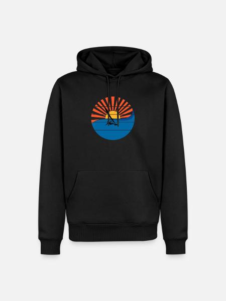 Windsurfer Sunset Windsurfing Windsurfing Gift - Men’s Premium Organic Hoodie - black