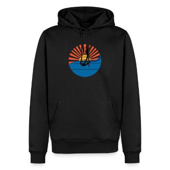 Windsurfer Sunset Windsurfing Windsurfing Gift - Sweat à capuche Premium bio Homme - noir - Devant - Nico (187cm)