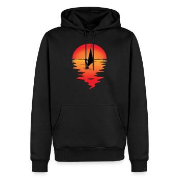 Windsurfer Sunset Windsurfing Windsurfing Gift - Sweat à capuche Premium bio Homme - noir - Devant - Nico (187cm)