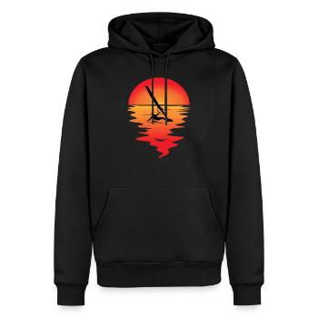 Windsurfer Sunset Windsurfing Windsurfing Gift - Sweat à capuche Premium bio Homme - noir - Devant - Nico (187cm)