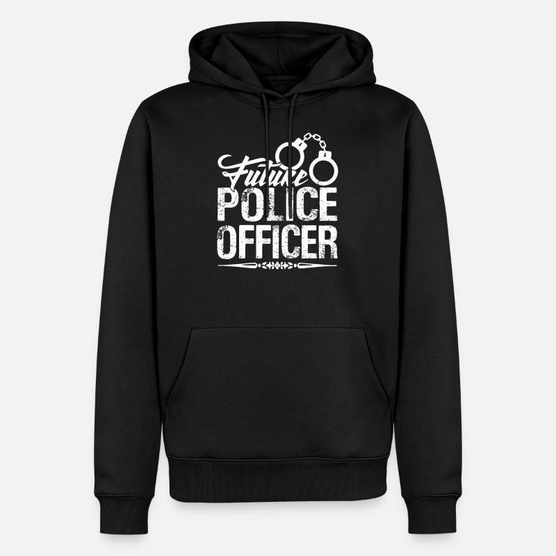 Policier Future Policier - Sweat à capuche Premium bio Homme - noir