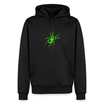 Green spider - Männer Premium Bio Hoodie - Schwarz - Vorne - Nico (187cm)