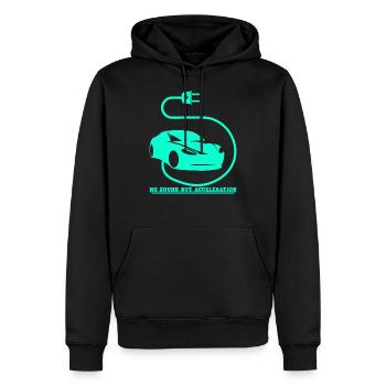 E voiture électrique voiture verte - Sweat à capuche Premium bio Homme - noir - Devant - Nico (187cm)