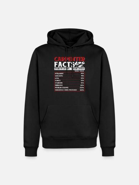 Carpenter Carpenter Facts - Men’s Premium Organic Hoodie - black