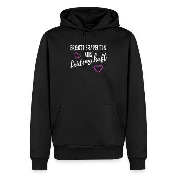 ERGOTHERAPEUTIN - Männer Premium Bio Hoodie - Schwarz - Vorne - Nico (187cm)