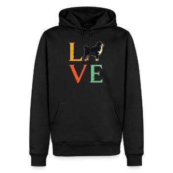 Chemise Bouvier Bernois - Bouvier Bernois - Sweat à capuche Premium bio Homme - noir - Devant - Nico (187cm)