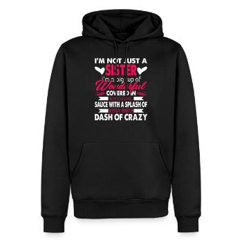 Ich bin nicht nur eine Schwester - Männer Premium Bio Hoodie - Schwarz - Vorne - Nico (187cm)