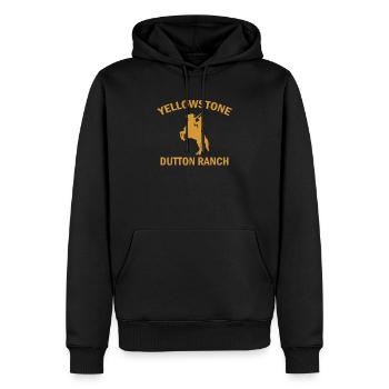 Yellowstone Ranch - Men’s Premium Organic Hoodie - black - Front - Nico (187cm)
