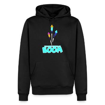 Fête du Nouvel An Fireworks Sylvster - Sweat à capuche Premium bio Homme - noir - Devant - Nico (187cm)