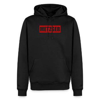 Metzger - Männer Premium Bio Hoodie - Schwarz - Vorne - Nico (187cm)