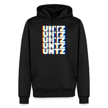 Untz Techno Rave Raver DJ Festival Party Gift - Sweat à capuche Premium bio Homme - noir - Devant - Nico (187cm)